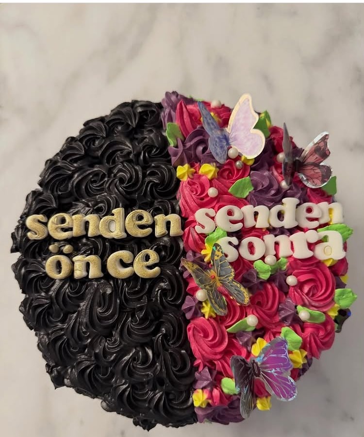 Senden önce, senden sonra — kelebekli trend pasta